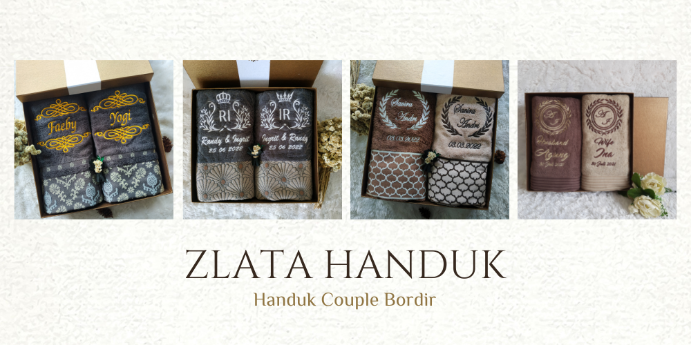 Custom Handuk Couple Bordir