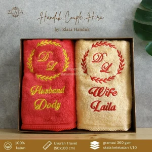Handuk Couple Merah Putih uk. 50x100